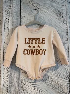 Wink Cream Baby Bodysuit with Brown Print